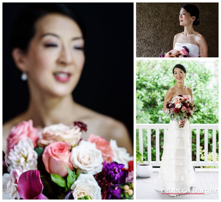 Karen is certainly a beauty with her bridal bouquet by Amaranth Florist, hair by Up Your Do, cosmetics by Carie Brescia.