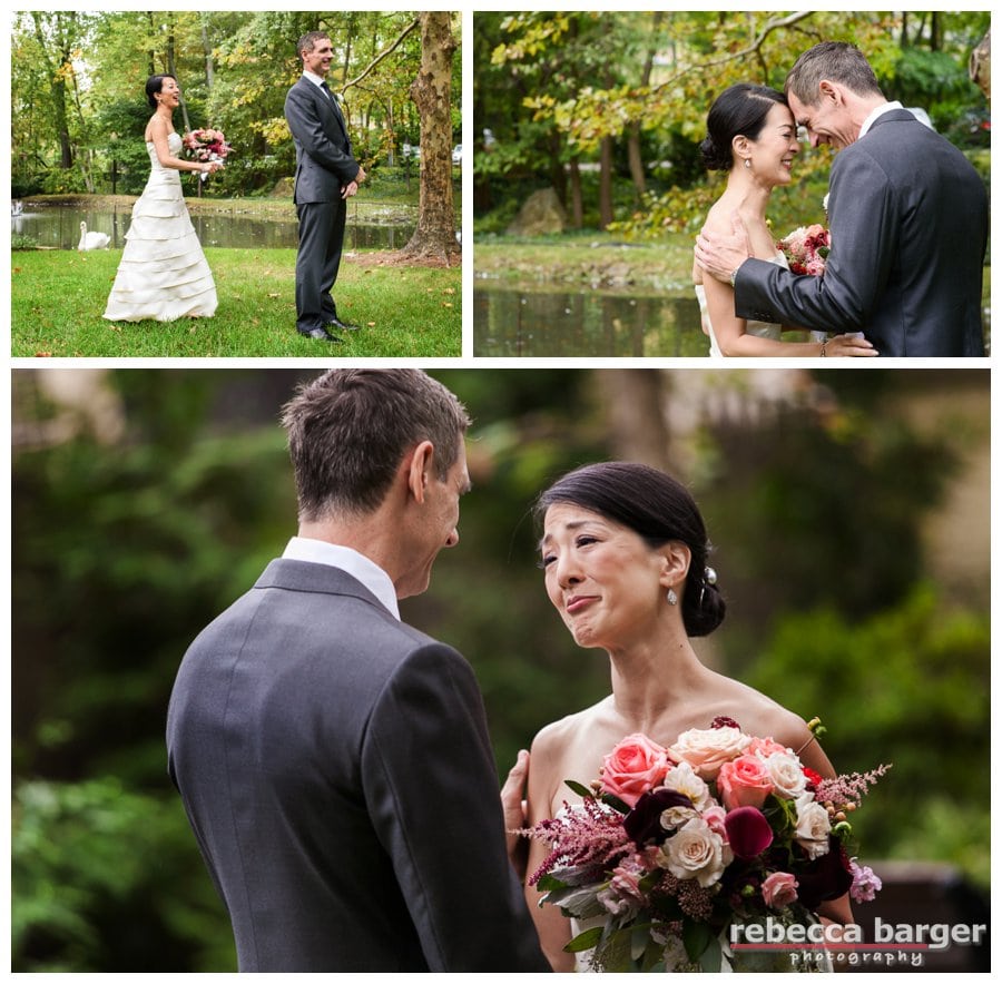 First Look for Karen and Jim in the garden at Pomme.