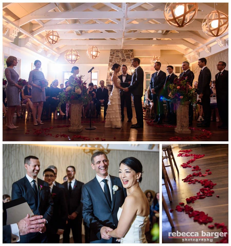 Wedding ceremony at Pomme, officiated by Andy Mahaney, The Wedding Planner.