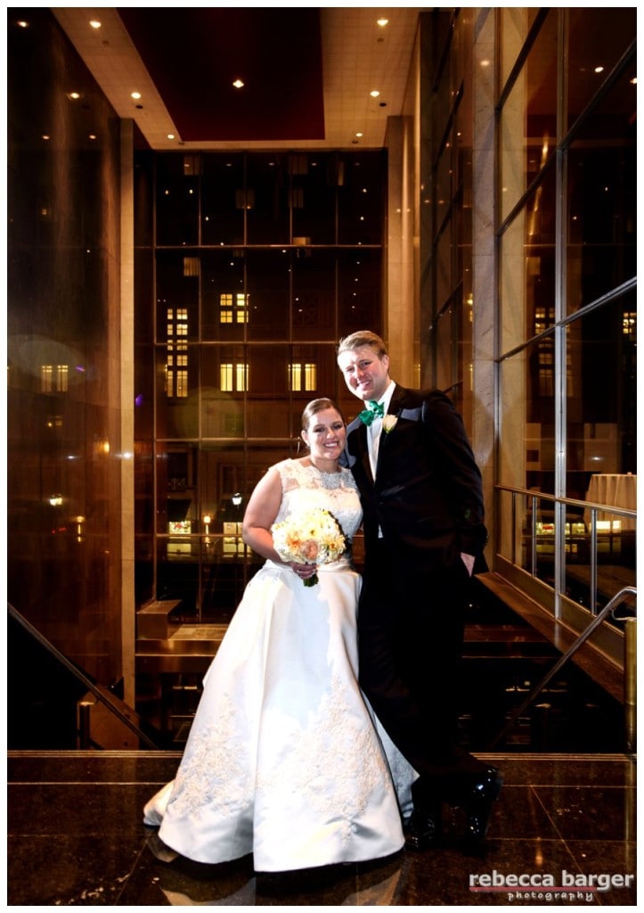 Celebrating their marriage at Loews Hotel, Philly.
