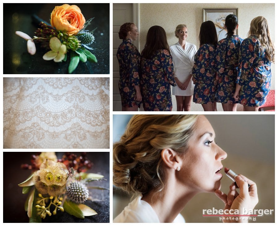 Steph's cosmetics were by Cheekadee and hair by Up Your Do, wedding day florals by Sullivan Owen.