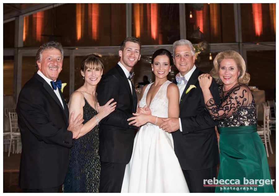 The newlyweds and their parents.