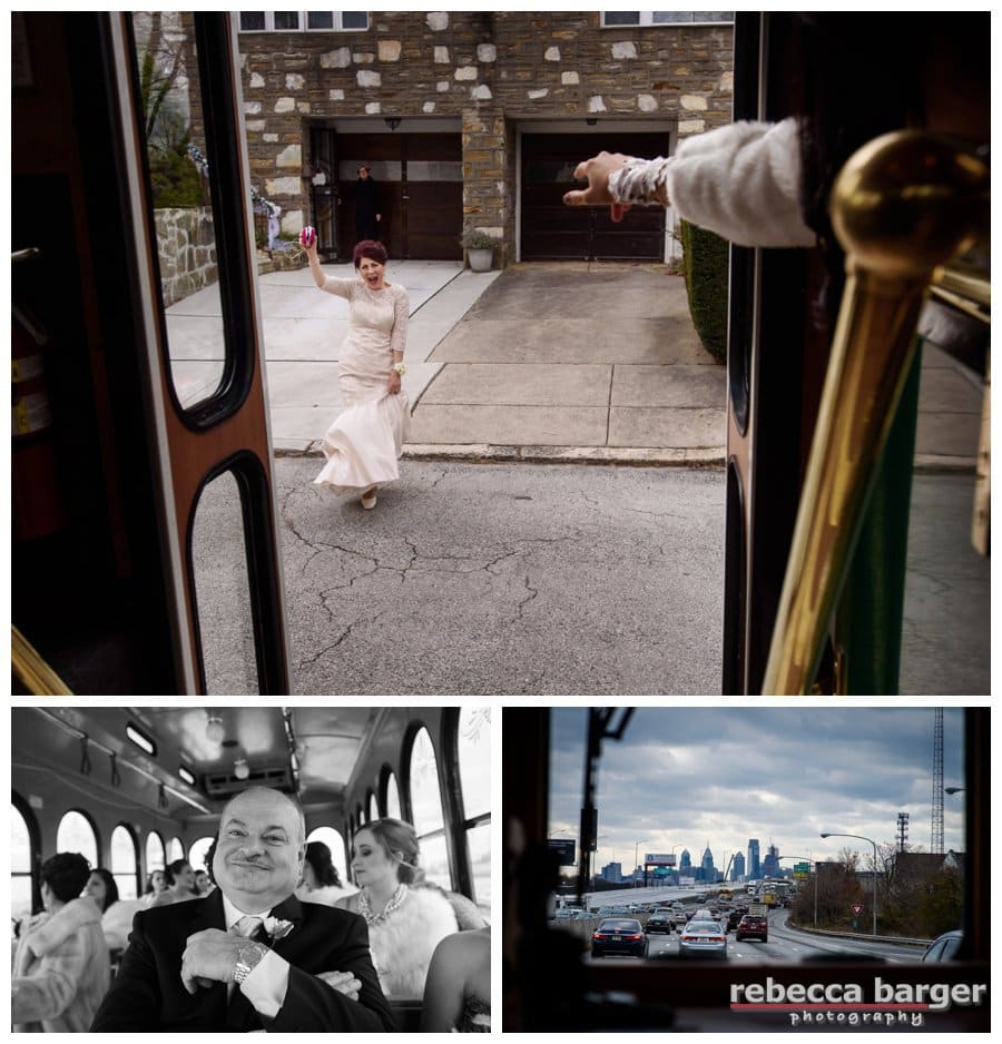 Adriana's mom heads to the trolley!