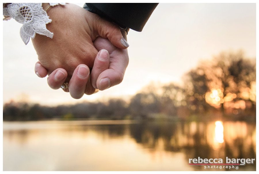 A Philadelphia golden sunset for the just married couple!