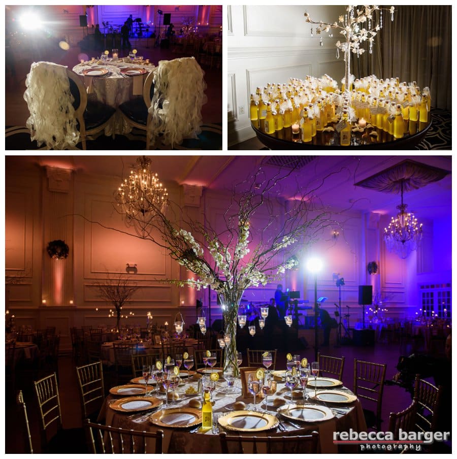 Cescaphe Ballroom's lighting by Beautiful Blooms.