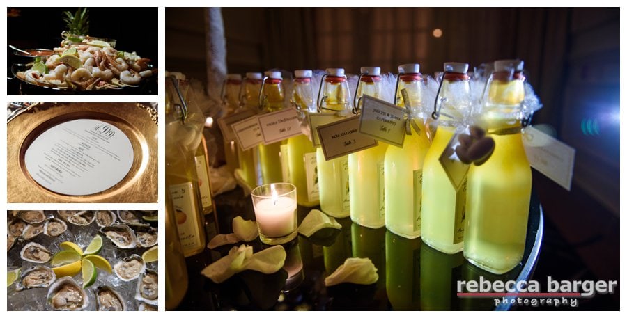 The couple made their own limoncello and each guest received a bottle as a gift!