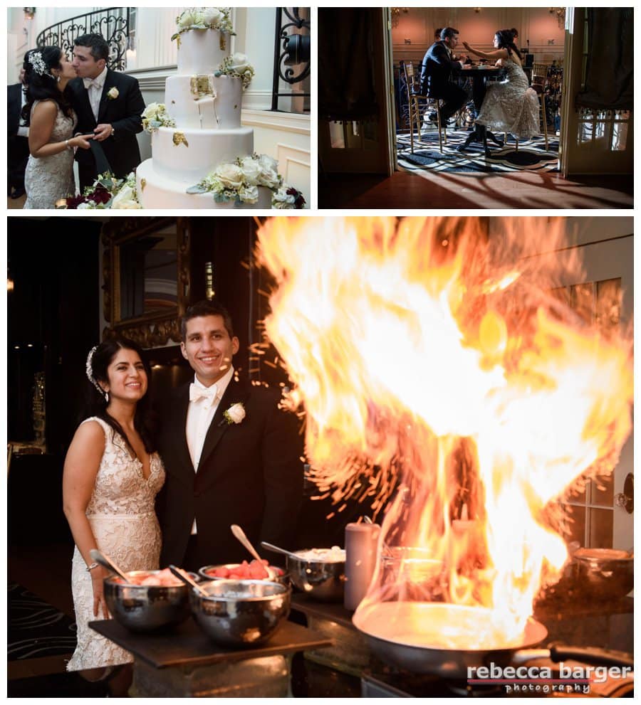 A little flambé to wrap up the reception! Thank you for letting me be a part of your day, Adriana + Dominic!