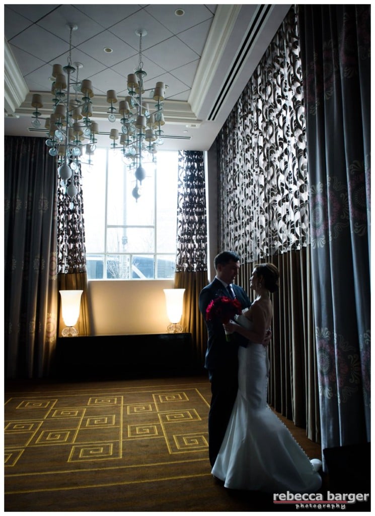 First Look for the couple, at The Monaco in Philadelphia.