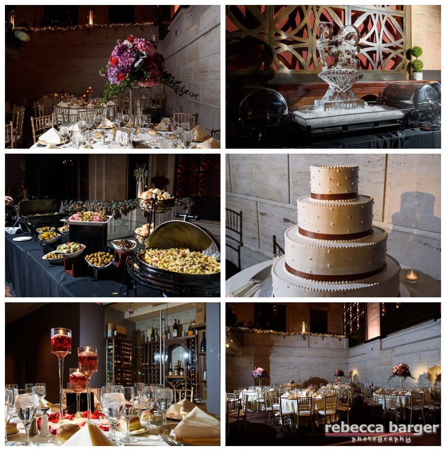 A LOVE ice sculpture by Finley Catering, decor of Union Trust by Fabulfloras.