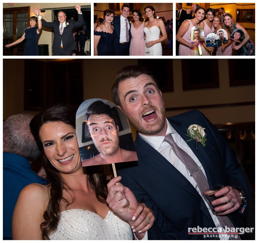 What a surprise, Jackie had Tim masks on a stick for the guests!