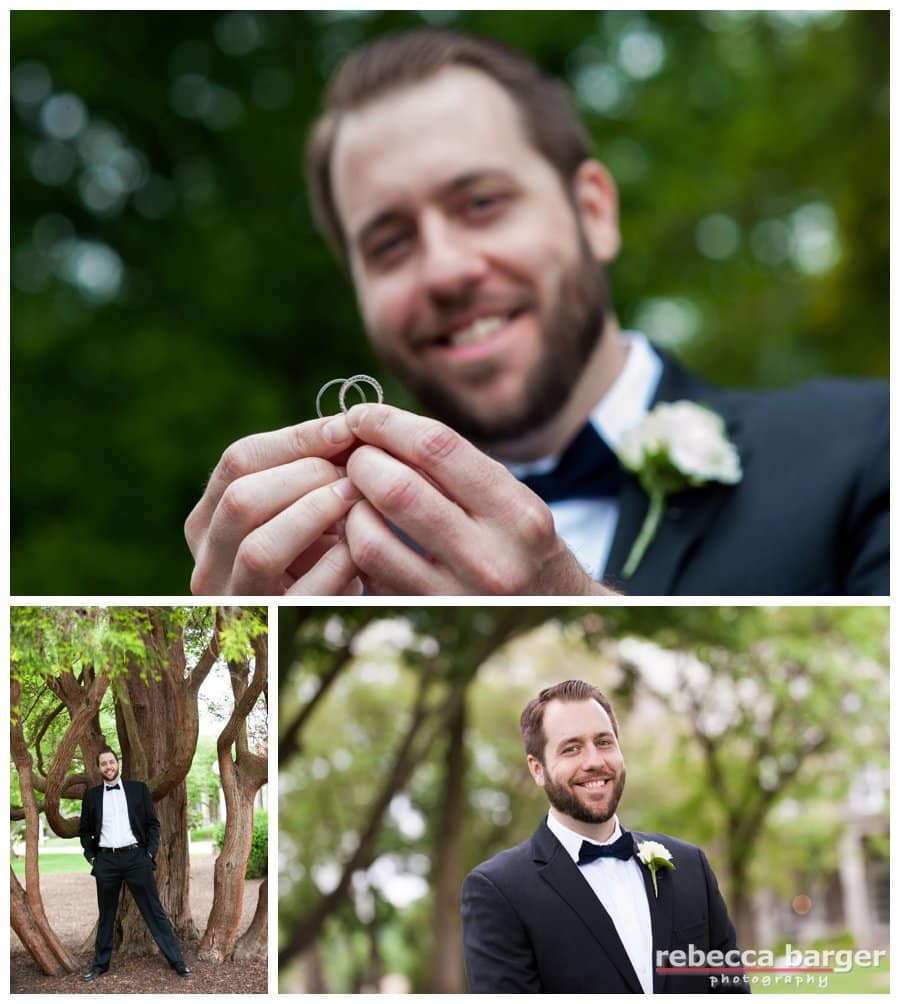 Michael gets ready to see Stephanie at their First Look at Ellis Preserve.