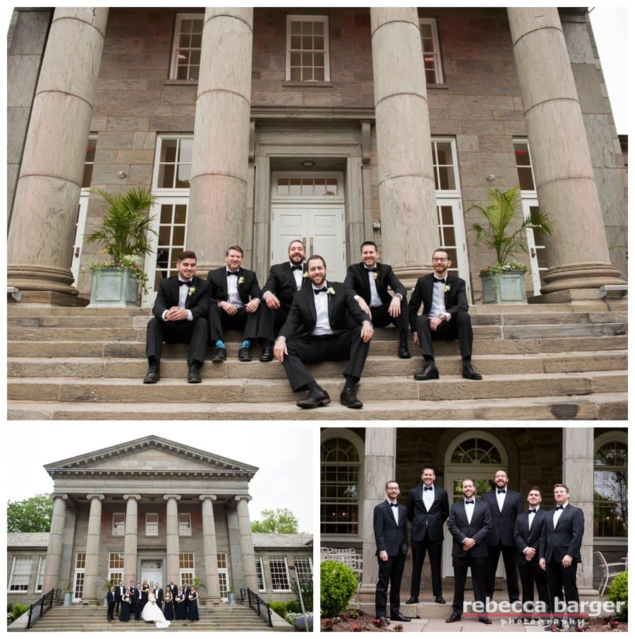 Michael and his groomsmen at Ellis Preserve.