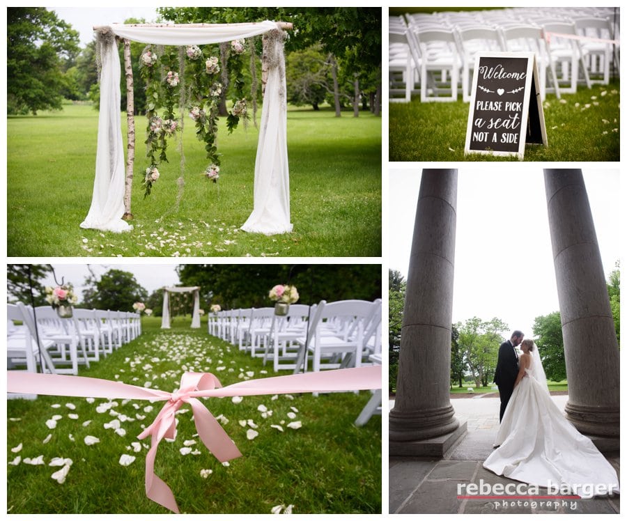 Gorgeous outdoor ceremony decor by Fleur de lis Floral