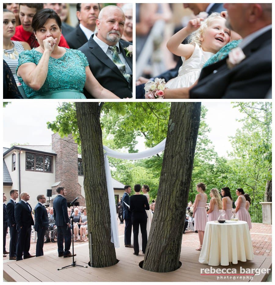 Love these trees that shape the ceremony platform at Hotel du Village.
