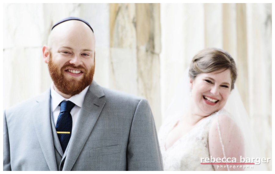 Love this sweet photo of Jordan and Katie on their wedding day.