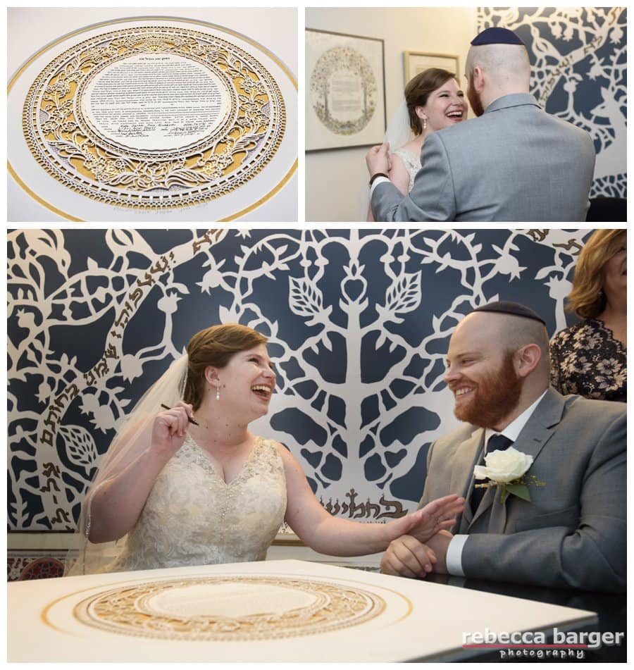Signing of the ketubah, in the ketubah room at NMAJH.