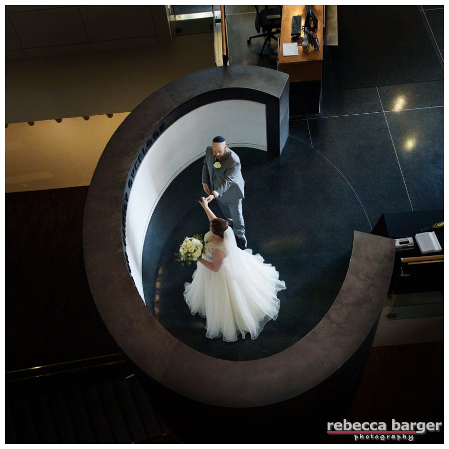 A quick little dance inside the National Museum of American Jewish History -- looking from the floor above.