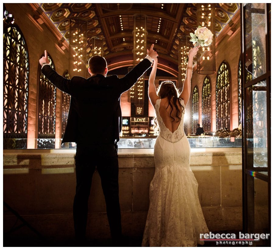 Mr. & Mrs. announced into their wedding reception.