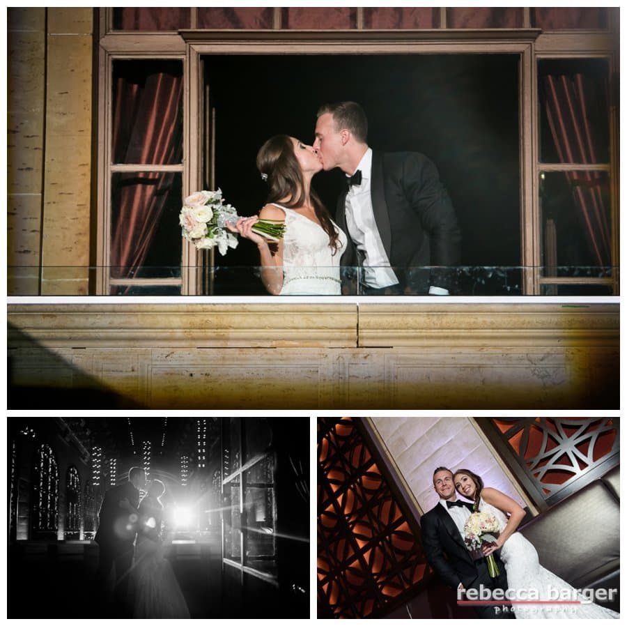 A balcony kiss for all the guests! Finley Catering, Union Trust.