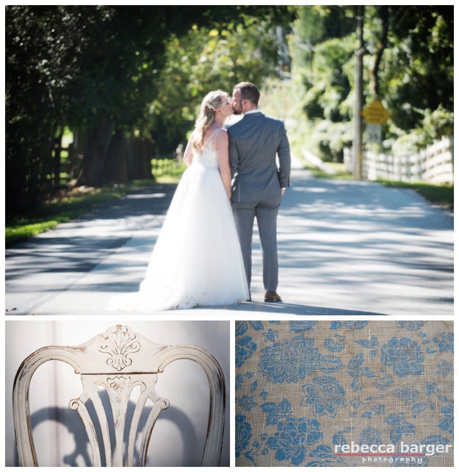 Vintage wedding touches and a country road kiss at The Anthony Wayne House, Paoli