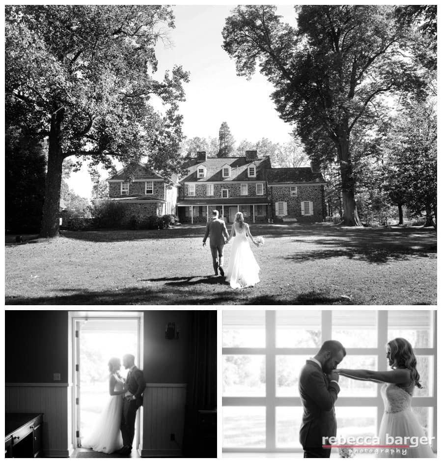 Claire & Ryan on their wedding day at Anthony Wayne House.