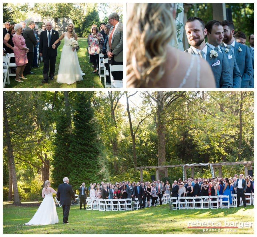 Such a pretty entrance, escorted by her father. Anthony Wayne House.