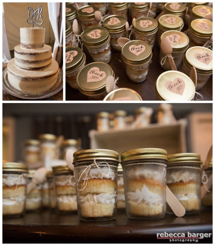 Cake in a mason jar for guest gifts!