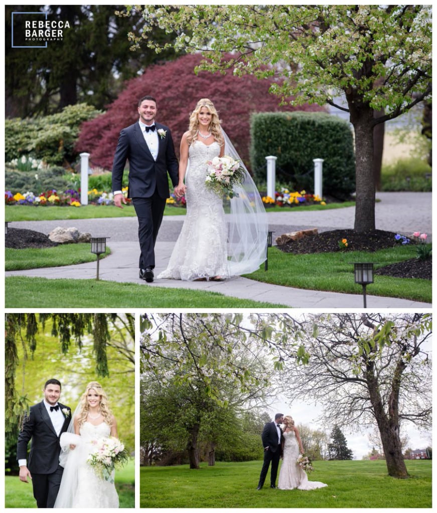 Blooming Spring flowers decorate Conroy Catering's landscape, perfect for photos.
