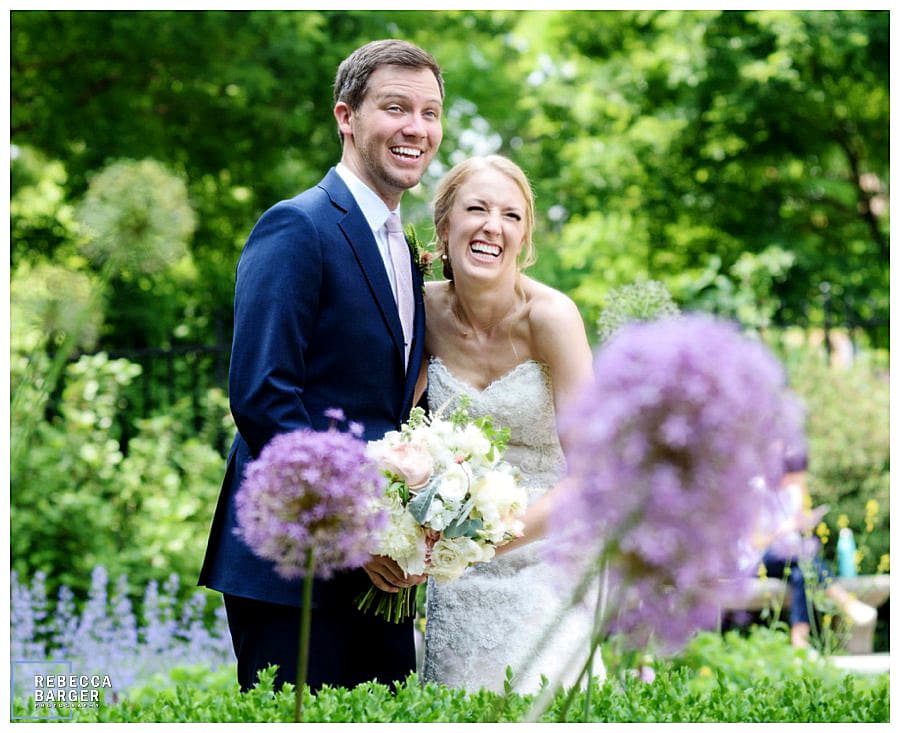 Wedding day giggles amongst the spring time blooms at The Rodin.