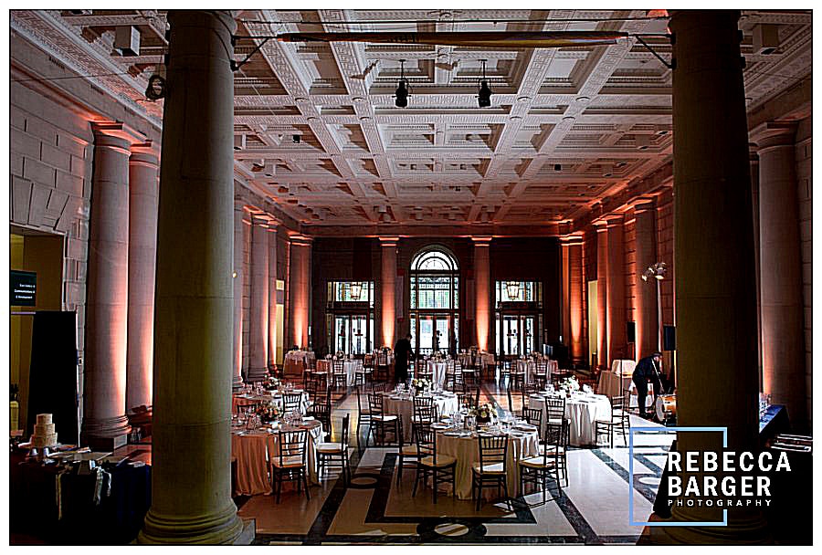 The Phila. Free Library all dressed up for the wedding reception.