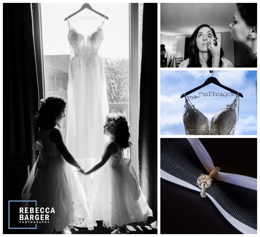 Flower girls with Dana's Stella York gown from Le Bella Donna.