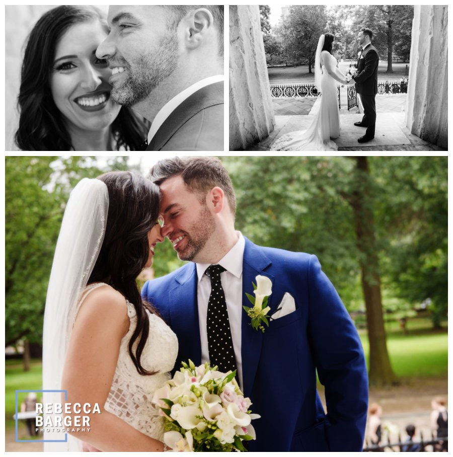 Hugs and snuggles in historic Phila. for the newlyweds.