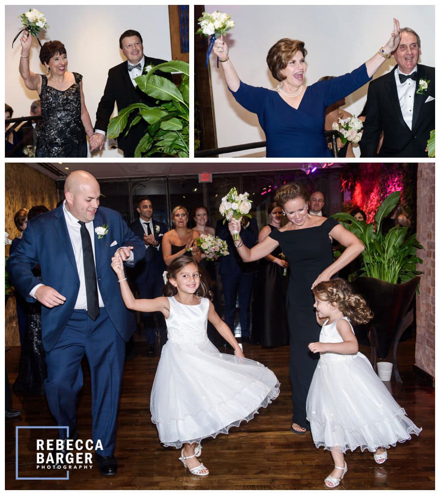 Lots of fun entrances from the parents and the flower girls.