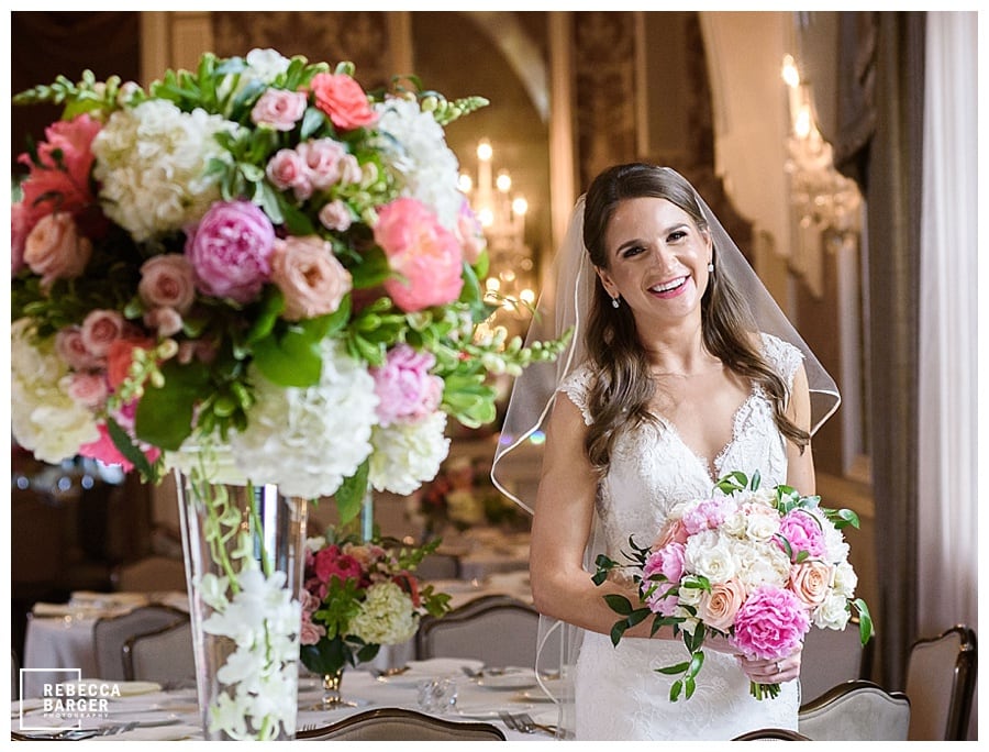 fleur de lis floral at Merion cricket club, the wedding shoppe