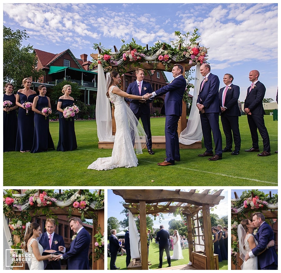 Merion Cricket Club outdoor wedding ceremony 