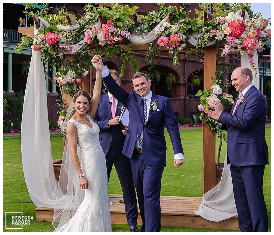 Philadelphia main line outdoor wedding ceremony 