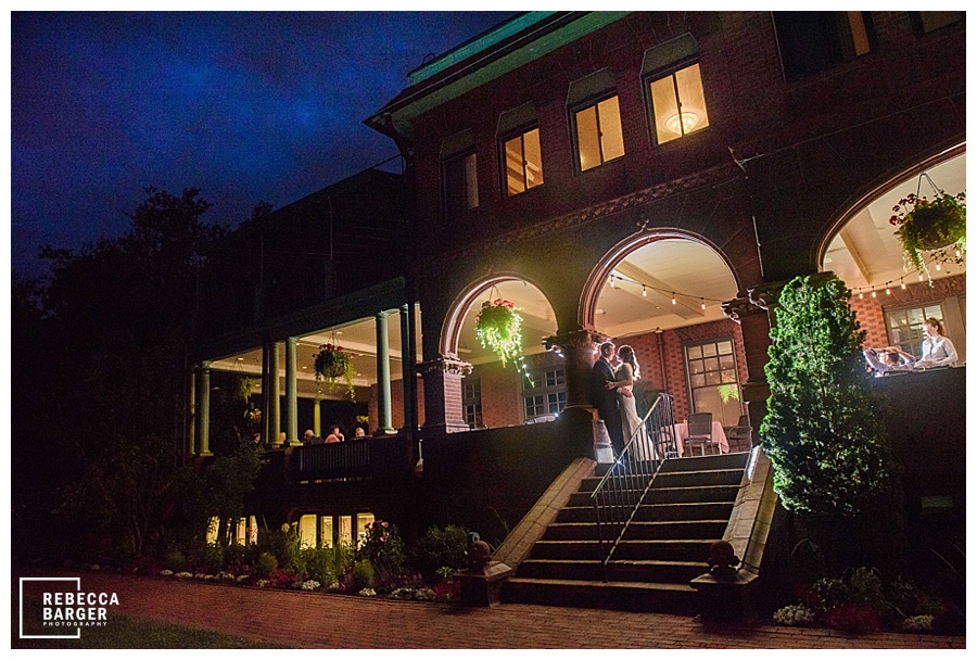 romantic evening wedding photo, philadelphia 