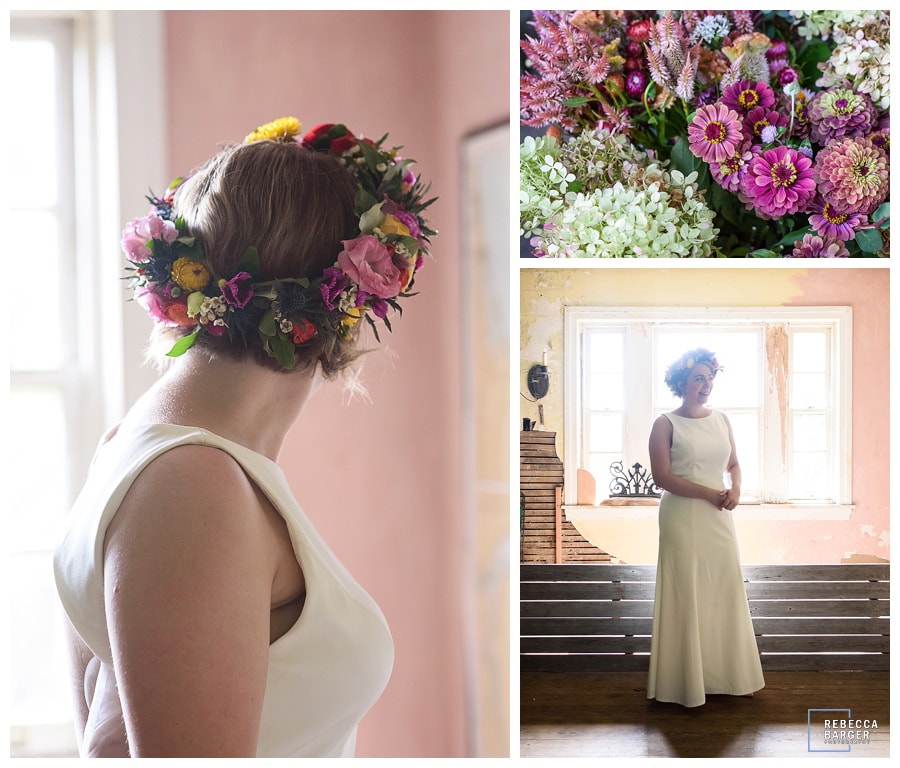 autumn flower bridal crown Phila