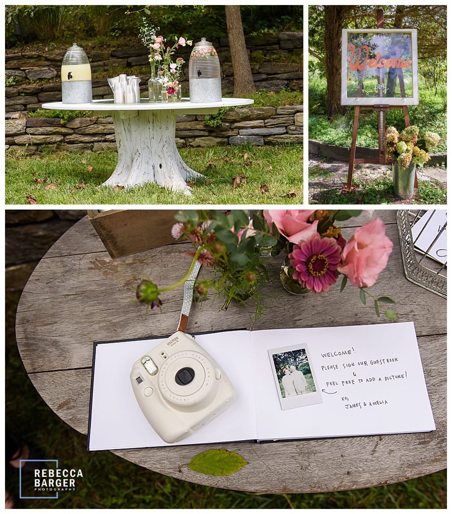 handmade wedding tables