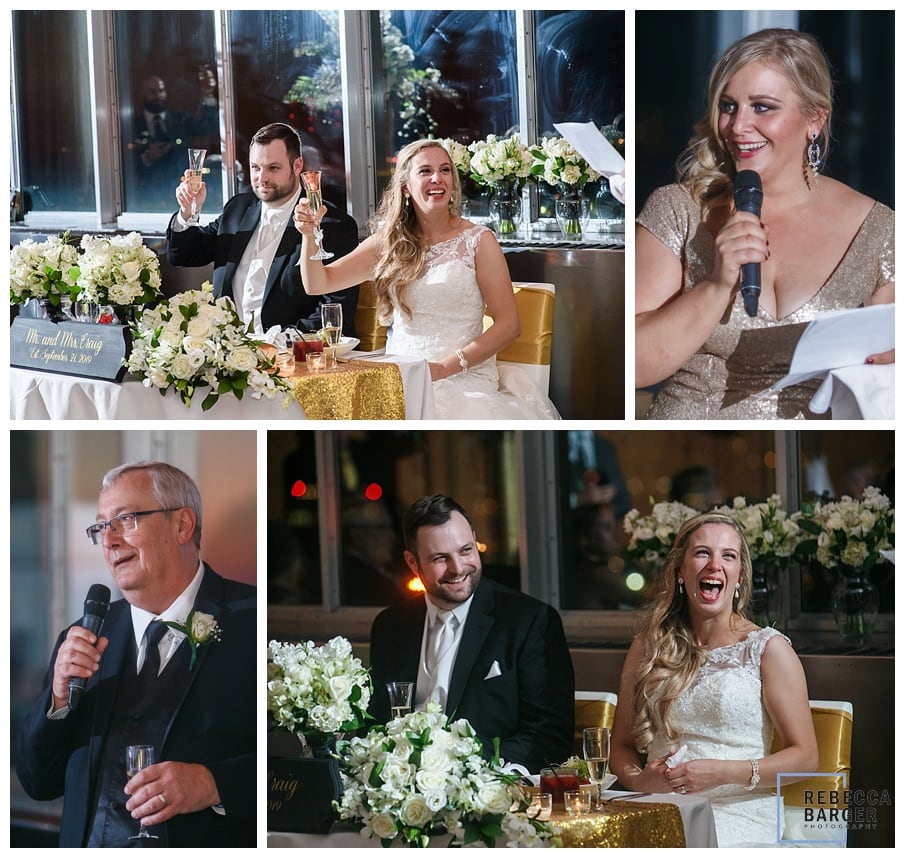 wedding toasts with flowers